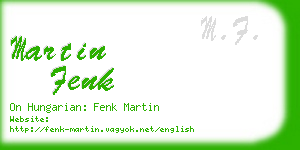 martin fenk business card